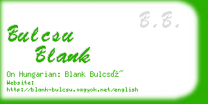 bulcsu blank business card